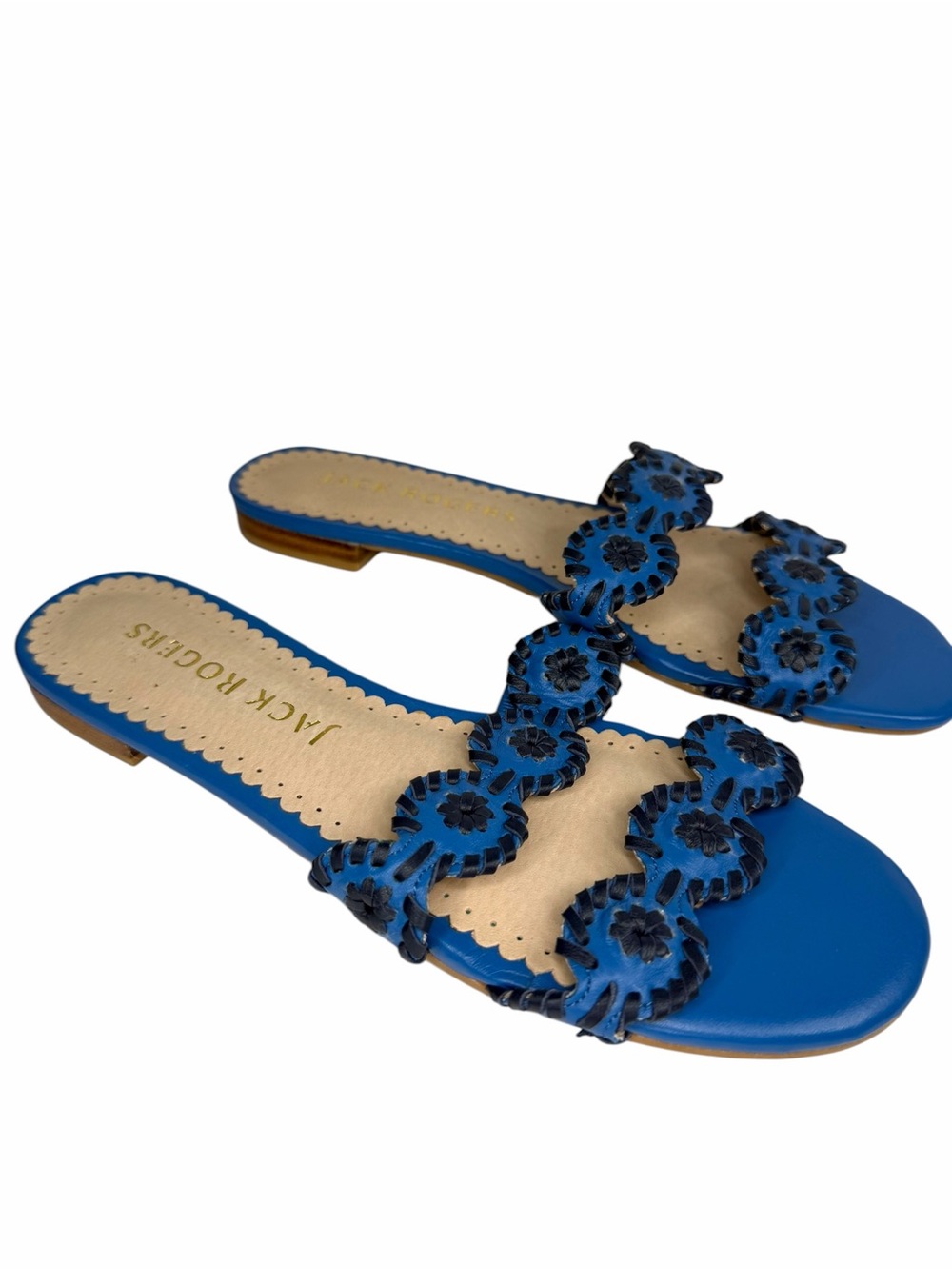Jack Rogers Mini Lauren Blue Slide Sandals Size 7